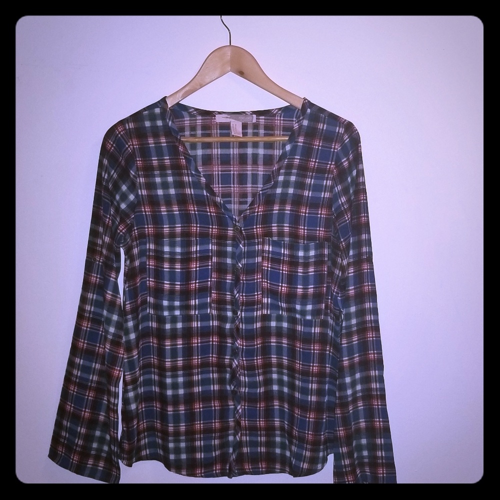 Plaid blouse
